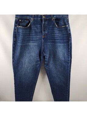 Torrid Womens Button Fly Frayed Hem Blue Jeans Plus Size 22T